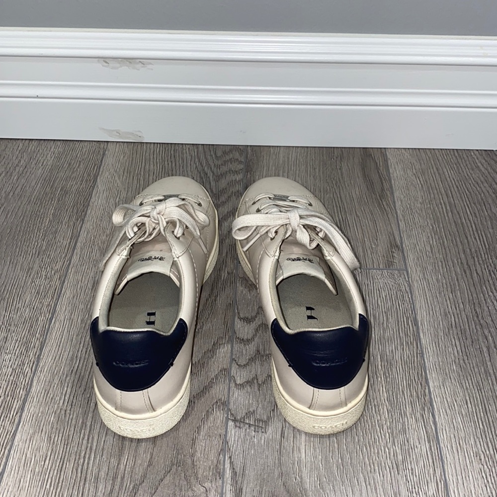 Coach Cream Lace-Up Sneakers - Picture 5 of 8